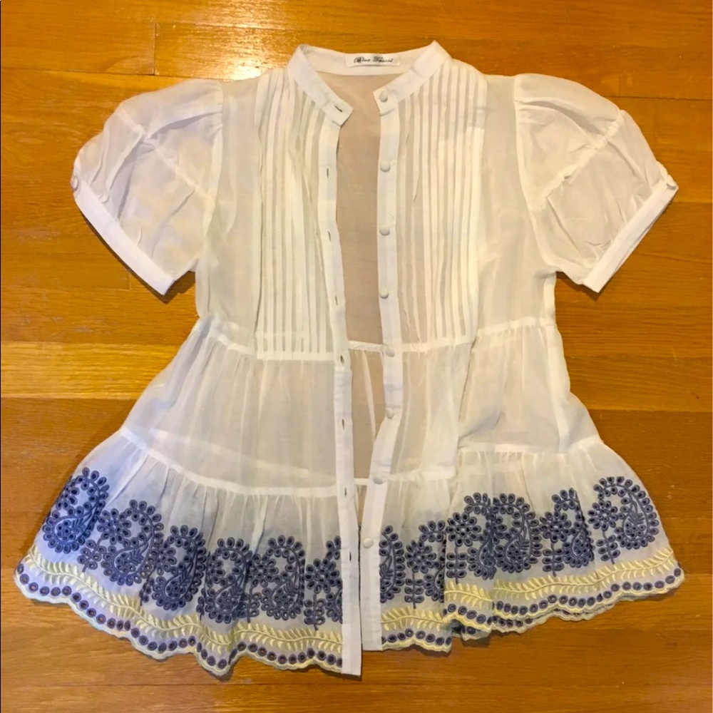 Embroidered Silk Blouse
